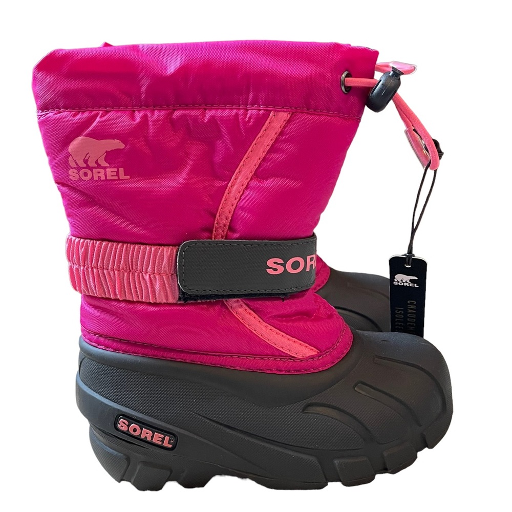 Sorel Kids Pink and Black Snow Boots